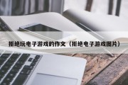 拒绝玩电子游戏的作文（拒绝电子游戏图片）