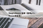 theprofessor篮球（篮球professor的全名）