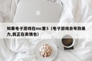 如果电子游戏在mc里3（电子游戏会导致暴力,我正在表情包）